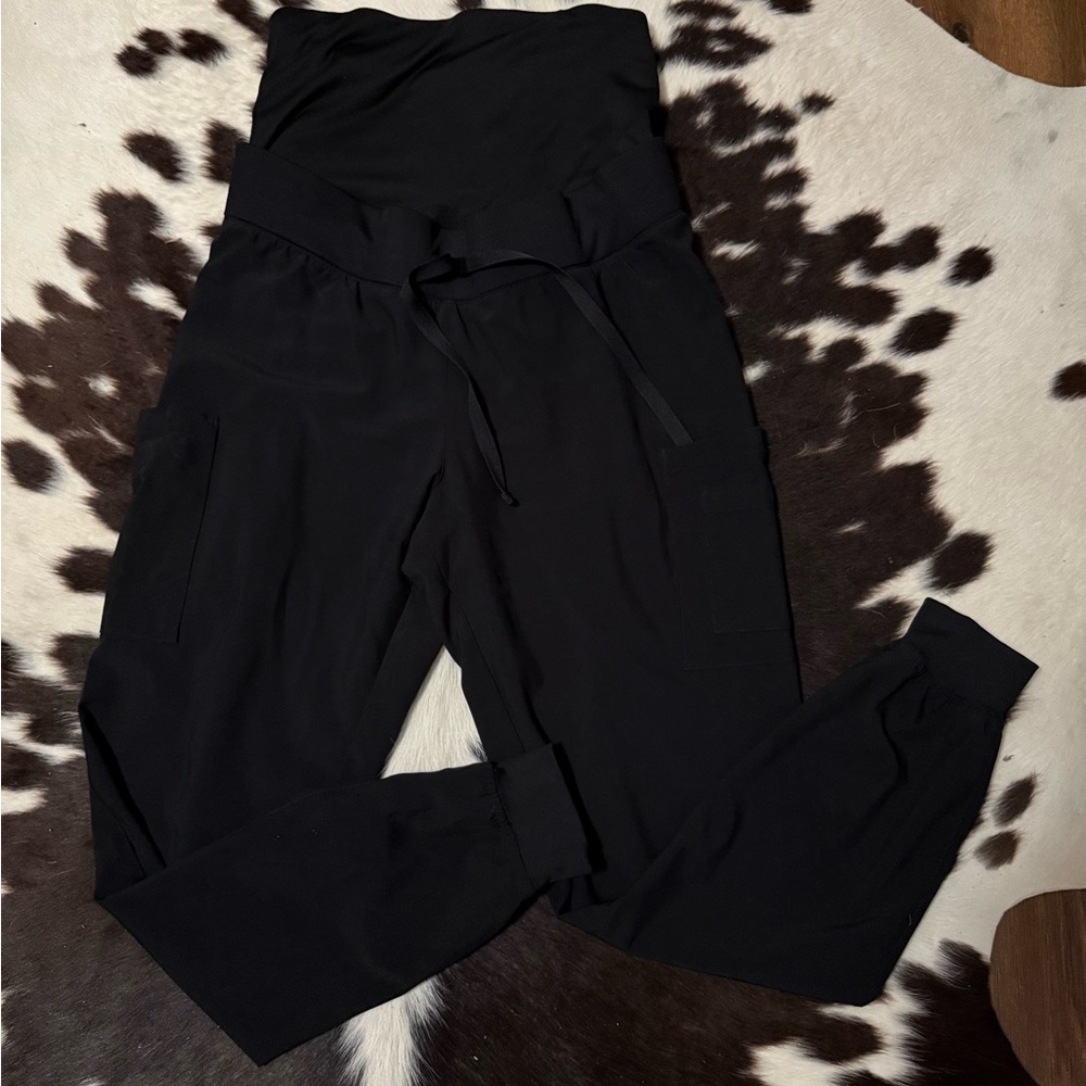 Women's Black Maternity Scrub Pants